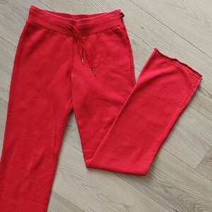 Y2K TNA Mid Rise Straight Leg Red Sweat Pants, XXS Made In Canada
